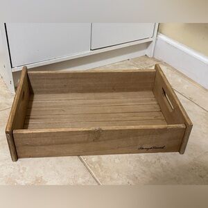 Harry & David Logo Wooden Rustic Farmhouse Style Tray